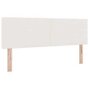 vidaXL Kopfteil mit Kopfteil Creme 144 cm Kunstleder