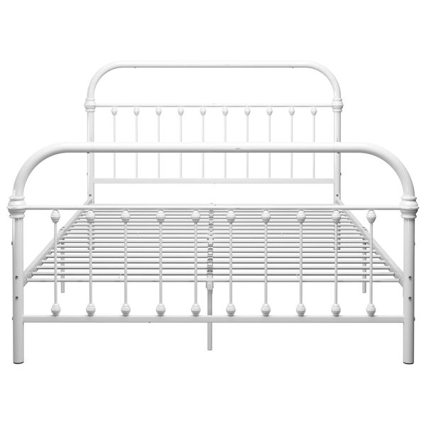 vidaXL Bettgestell Wei&szlig; Metall 140&times;200 cm