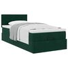 vidaXL Ottoman-Bett mit Matratze Dunkelgr&uuml;n 100x200 cm Samt