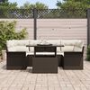 vidaXL Garten-Sofa-Set mit Kissen mit Speicher 7 pcs Braun Poly Rattan