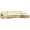 vidaXL Outdoor-Sofagarnitur 5 stk. Wei&szlig; und Creme Polyester