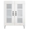 vidaXL Highboard Hochglanz-Wei&szlig; 69,5x34x180 cm Holzwerkstoff