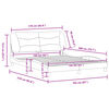 vidaXL Bettgestell ohne Matratze "Hvar" Blau 160x200 cm Stoff
