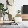 vidaXL Relaxsessel mit Fu&szlig;teil Creme Kunstleder