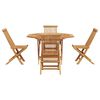 vidaXL Garten Essgruppe 5 pcs Braun Massivholz Teak
