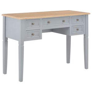 vidaXL Schreibtisch Grau 109,5 x 45 x 77,5 cm Holz