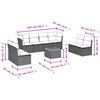 vidaXL 9-tlg. Garten-Sofagarnitur mit Kissen Beige Poly Rattan