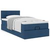 vidaXL Ottoman-Bett mit Matratze Blau 80x200 cm Stoff