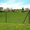 vidaXL Eurozaun Stahl 10 x 1 m Grau