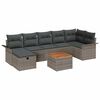 vidaXL Gartensofa-set 8 stk. Grau Poly Rattan