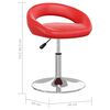 vidaXL Esszimmerst&uuml;hle 2 Stk. Drehbar Rot Kunstleder