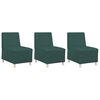 vidaXL Modulares Armfreies Sofa 3 pcs Dunkelgr&uuml;n 55 x 74 x 82 cm Stoff