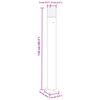 vidaXL Wegeleuchte mit Steckdose Schwarz 110 cm Aluminium