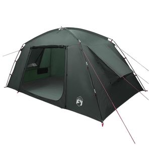 vidaXL H&uuml;tten-Zelt 6 Personen Armeegr&uuml;n Polyester