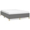 vidaXL Bettgestell ohne Matratze Dunkelgrau 140x190 cm Stoff