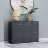 vidaXL Sideboard Hochglanz-Grau 105x30x75 cm Holzwerkstoff