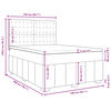 vidaXL Boxspringbett mit Matratze Schwarz 140x200 cm Stoff