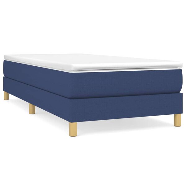 vidaXL Boxspringbettgestell Blau 90x200 cm Stoff