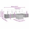 vidaXL Gartensofa-set mit Kissen 6 pcs Schwarz Poly Rattan