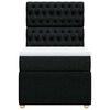 vidaXL Boxspringbett mit Matratze Schwarz 90x200 cm Stoff