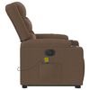 vidaXL Elektrischer Massagesessel mit Aufstehhilfe Braun Stoff