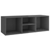 vidaXL Schuhbank Hochglanz-Grau 105x35x35 cm Holzwerkstoff