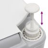 vidaXL Camping-Toilette Tragbar Grau und Weiß 22+12 L HDPE