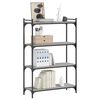 vidaXL B&uuml;cherregal 4 B&ouml;den Grau Sonoma 80x30x120 cm Holzwerkstoff