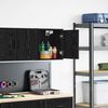 vidaXL Garagen-Wandschrank Schwarz Holzwerkstoff