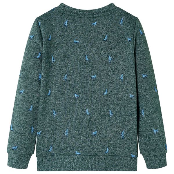 Kinder-Sweatshirt Dunkelgr&uuml;n Melange 116