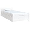 vidaXL Bett mit Schubladen Wei&szlig; 75x190 cm