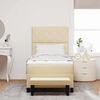 vidaXL Boxspringbett mit Matratze Creme 100 x 200 cm Stoff