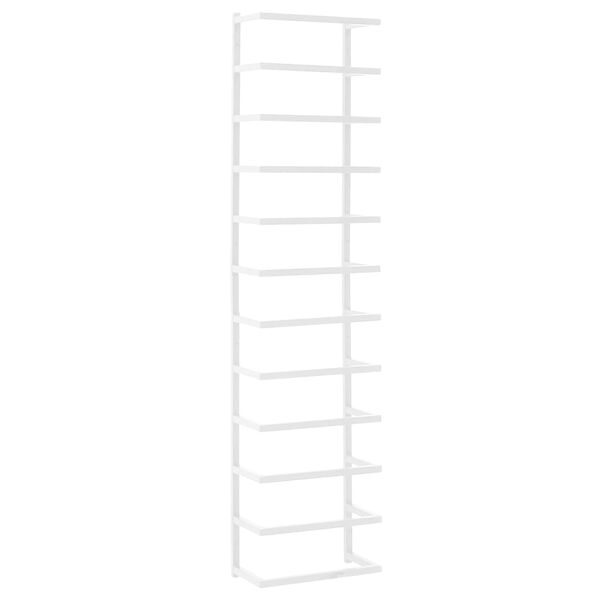 vidaXL Handtuchst&auml;nder Wei&szlig; 24x12x96 cm Stahl