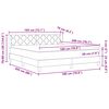 vidaXL Boxspringbett mit Matratze Schwarz 200 x 180 cm Polyester