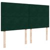 vidaXL Ottoman-Bett mit Matratzen & LEDs Dunkelgr&uuml;n 200x200 cm Samt