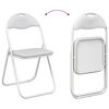 vidaXL Klappstuhl 2 pcs Wei&szlig; und Grau 48 x 43,5 x 81 cm Kunstleder
