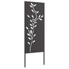 vidaXL Garten Sichtschutz-Leinwand Floral Schwarz 50 x 140 cm