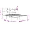 vidaXL Bettgestell mit Kopfteil Metall Wei&szlig; 140x190 cm