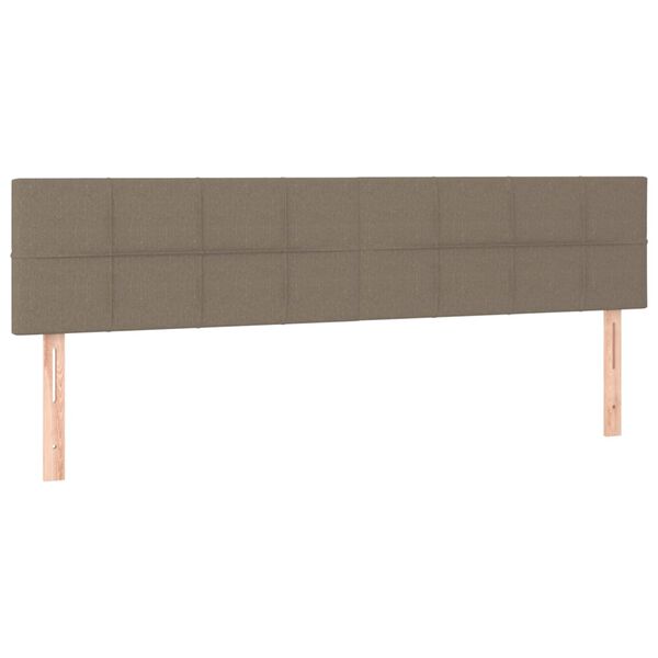 vidaXL Kopfteile Taupe 160x5x78/88 cm Stoff