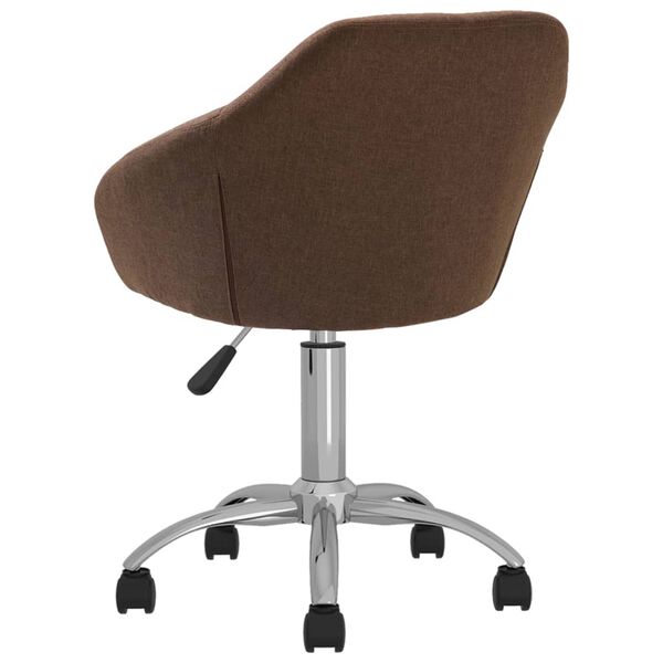 vidaXL Esszimmerstuhl Drehbar Braun Stoff