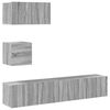 vidaXL 4-tlg. TV-Schrank-Set Grau Sonoma Holzwerkstoff