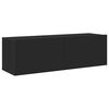vidaXL 6-tlg. TV-Schrank-Set Schwarz Holzwerkstoff