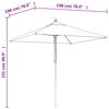 vidaXL Sonnenschirm mit Holzmast Taupe 198x198x231 cm