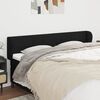 vidaXL Kopfteil mit Ohren Schwarz 163x23x78/88 cm Stoff