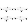 vidaXL Pflanzenroller 4 Stk. 35x35 cm Hartglas Quadratisch