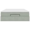 vidaXL Ottoman-Bett mit Matratze Hellgrau 140x200 cm Samt