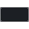 vidaXL K&uuml;chenr&uuml;ckw&auml;nde 2 Stk. Schwarz 80x40 cm Hartglas