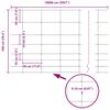 vidaXL Zaun mit Pfosten Silber 1 x 100 m