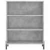 vidaXL Highboard Betongrau 69,5x34x180 cm Holzwerkstoff