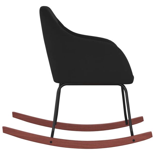 vidaXL Schaukelstuhl Schwarz Samt